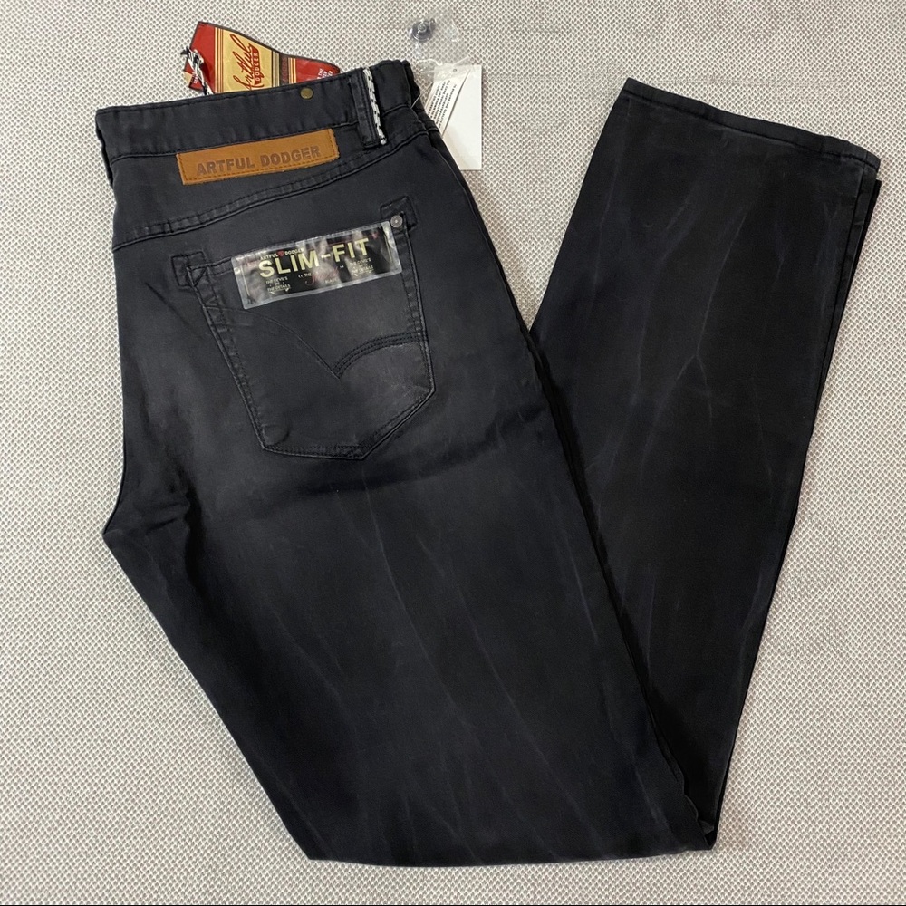 Men’s Artful Dodger Slim Fit Black Jeans
